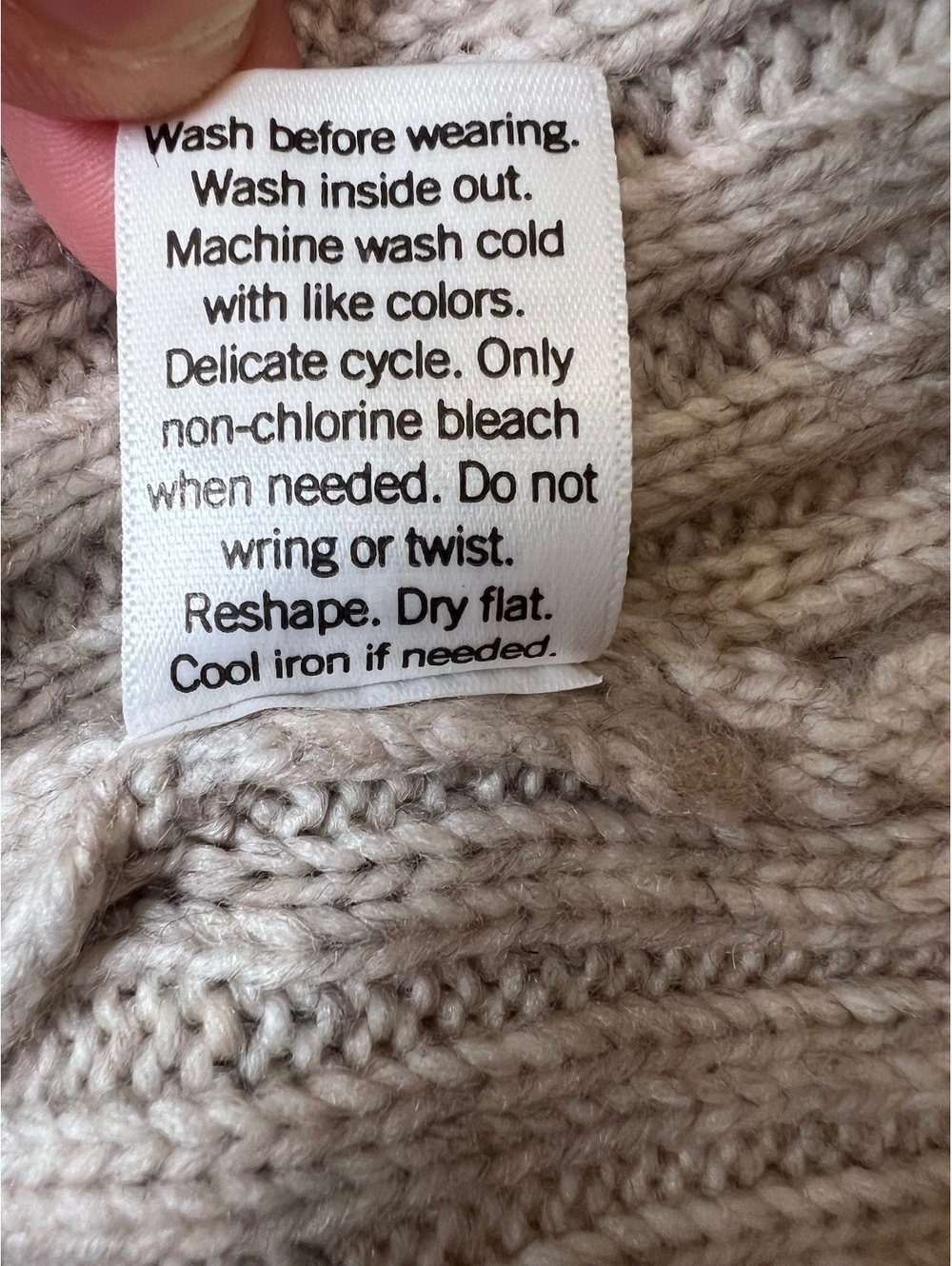 NWT Chunky Ribbed Knit Tank Top Sweater Beige Oatmeal XS Cozy Soft Quiet Luxury - Picture 6 of 6